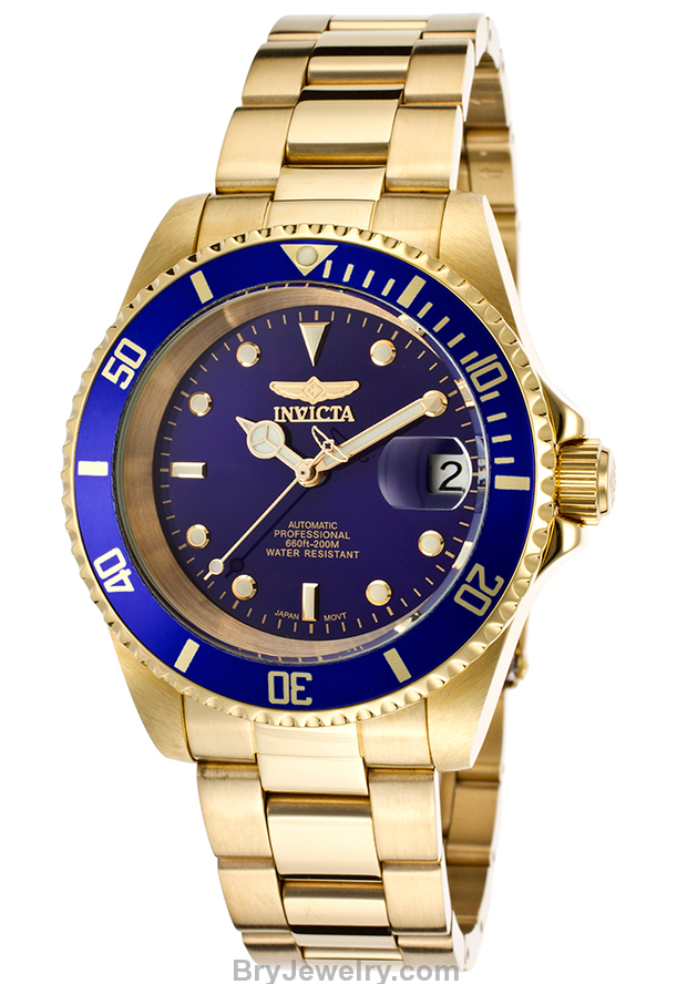 Jewelry for Him :: Watches For Men :: Invicta Men's Pro Diver Automatic Hand Blue Dial Watch