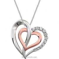 .03 CTW Diamond Heart 18" Sterling Silver Necklace