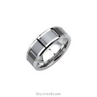 Dura Tungsten Ring with Ceramic Couture Inlay