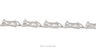 Sterling Silver Cat Bracelet
