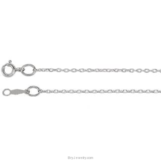Sterling Silver 1mm Cable 18" Chain