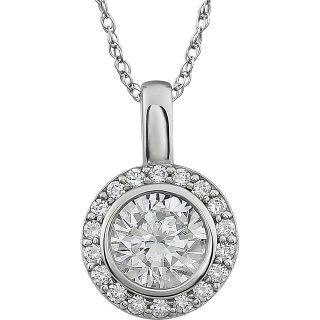 Clear Sterling Silver Cubic Zirconia 18" Necklace