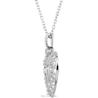 Diamond Heart 1/10 cttw 18' Necklace