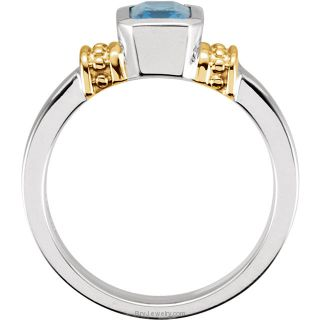 London Blue Topaz Ring 14K Gold