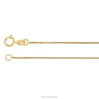 14K White or Yellow Gold .55mm Solid Box 16" Chain