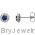 ​14kt White Blue Sapphire & Diamond Earrings