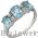 Blue Topaz 14K White Gold Gemstone and .02 CTW Diamond Ring
