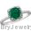 Emerald Sterling Silver Birthstone Ring