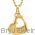 Gold Plated .01 CTW Diamond 18" Double Heart Necklace