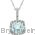 Aquamarine Sterling Silver 7mm Gemstone .015 CTW Diamond 18" Necklace