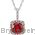 Ruby Sterling Silver 7mm Gemstone .015 CTW Diamond 18" Necklace