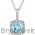 Sky Blue Topaz Sterling Silver 7mm Gemstone .015 CTW Diamond 18" Necklace