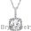 White Sapphire Sterling Silver 7mm Gemstone .015 CTW Diamond 18" Necklace
