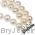White Freshwater Cultured Pearl Triple Strand Bracelet