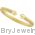 14K Yellow Gold /Sterling Silver 6.5mm Hollow Mesh Cuff Bracelet
