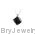14K White Onyx Diamond Pendant