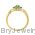 14K Yellow Gold Tsavorite Garnet Diamond Ring