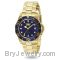 Invicta Men's 8930 Pro Diver 18K Gold Plated Blue Dial Watch