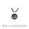 Sterling Silver Onyx Necklace with Black Silk Cord