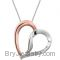 .02 CTW Diamond Heart 18" Necklace in Sterling Silver
