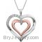.06 CTW Diamond Heart 18" Sterling Silver Necklace