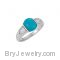 Sterling Silver Genuine Chinese Turquoise Opal Ring