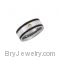 Titanium Band with Sterling Silver Inlay w/ Diamond